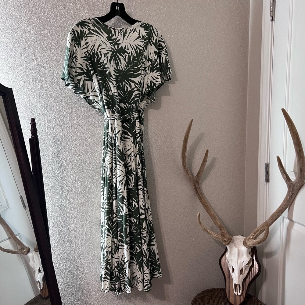 Mid calf wrap dress